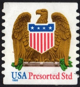 SC#3271 (10¢) Eagle Presorted Std Coil Single (1998) Used