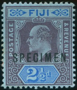 Fiji 1903 2½d dull purple & blue on blue Specimen SG107s