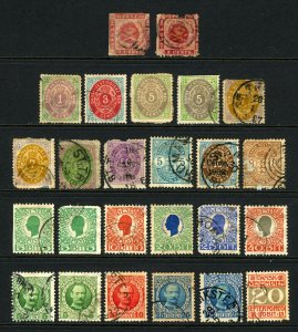 Danish West Indies #1 - J6 1856-1913 Mixed Lot of Early Numerals, Heads