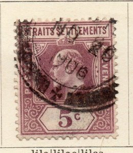 Malacca Straights Settlements 1902-09 Early Issue Fine Used 5c. NW-115541
