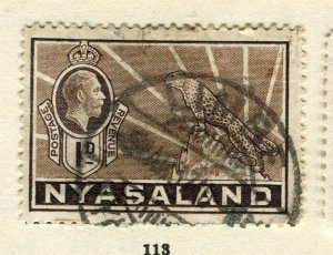 NYASALAND; 1934 early GV issue fine used 1d. value, POSTMARK