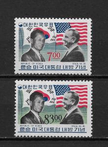 Korea Scott # 544-545 set,VF mint lightly hinged nice color scv $17,see pic !