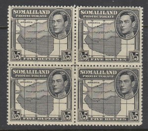 Somaliland Protectorate, Scott 95 (SG 104), MNH block of four