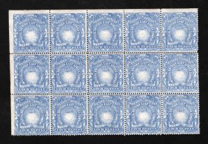 MOMEN: BRITISH EAST AFRICA SG #18 1890-95 BLOCK OF 15 MINT OG NH £180 LOT #66726