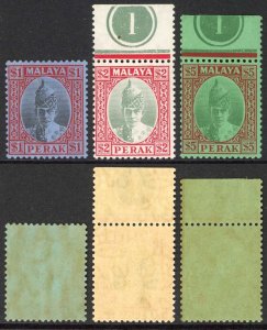 Perak SG119/21 1938 Top Values Fine U/M Cat 850 Pounds