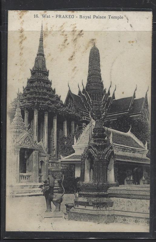  THAILAND (P1412B)  1909     PPC  RAMA 4 STG SENT TO DENMARK