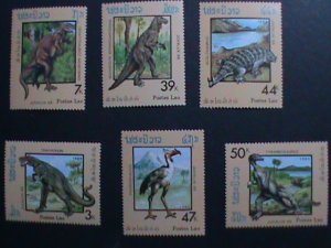 LAOS- 1988 SC#860-5 PREHISTORY ANIMALS LARGE SIZE STAMPS COMPLETE SET MNH VF