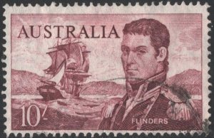 Australia SC#377 10s Matthew Flinders and Investigator (1964) Used