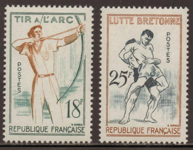 France # 883-886 1958 Sports Activity Set MNH