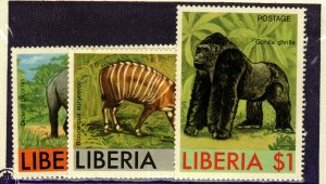 Liberia #763-4,768 MNH  used animals CV$4.00