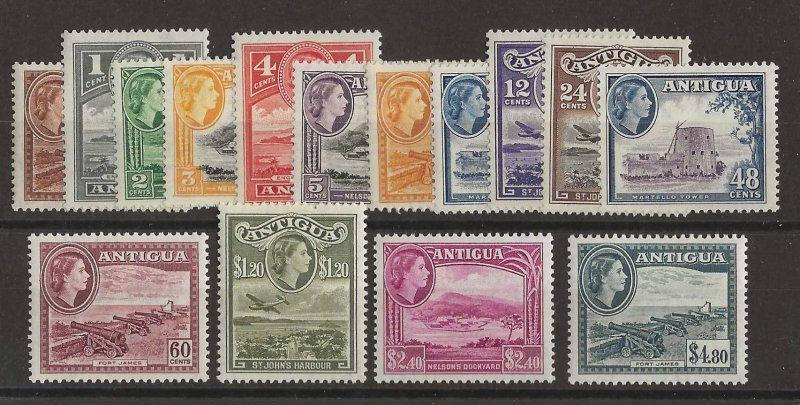 Antigua Sc #107-121 set of 15 OG VF