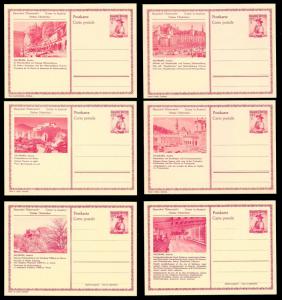 AUSTRIA (120) Scenery View Red 1.45 Shilling Postal Cards c1950s ALL MINT UNUSED