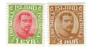 Iceland #108-109 Mint F-VF...fill a great spot!!