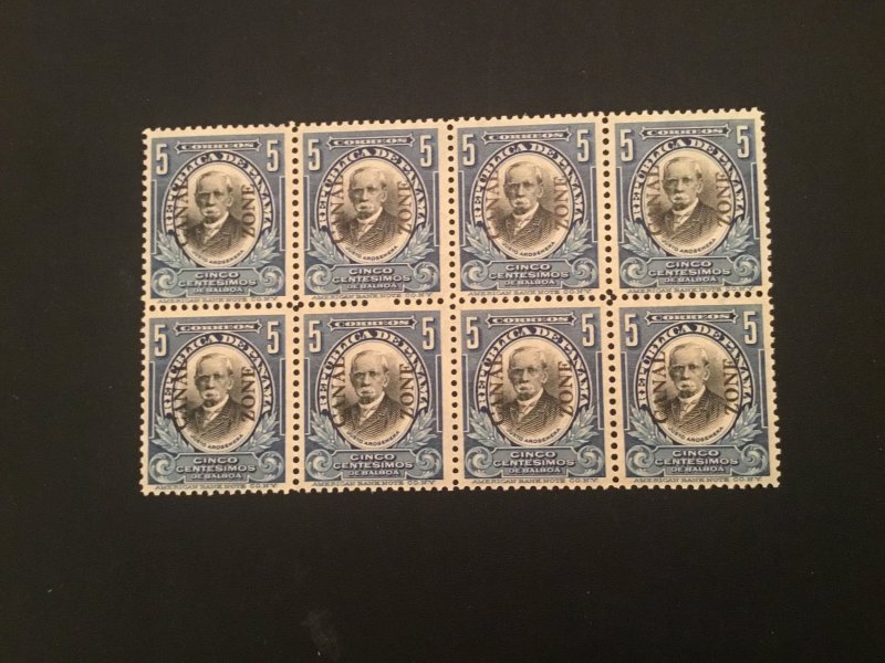 US Canal Zone 33 Block of 8 VF NH