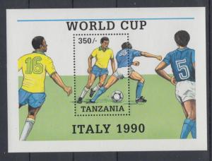 XG-T151 TANZANIA - Football, 1990 Italy '90 World Cup MNH Sheet