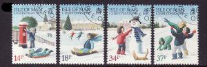 Isle of Man-Sc#436-9-used set-Christmas-1990-