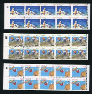 Australia 1109a,09Bc, 19a Sports Stamp Booklet Panes MNH