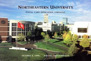 USPS FDC Ceremony Program #UX298 C1 Northeastern University Postal Card 1998