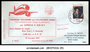 USA - 1975 AIR FRANCE AIRBUS PARIS CHARLES de GAULLE - NEW YORK J.F. KENNEDY