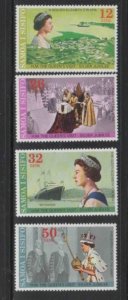 SAMOA #446-449 1977 REIGN OF QEII 25TH ANNIV. MINT VF NH O.G aa