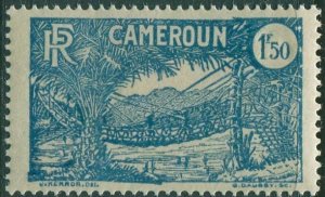 Cameroun 1925 SG101 1.50f blue Liana Suspension Bridge MLH