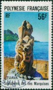 French Polynesia 1991 Sc#567,SG617 56f Tuava sculpture FU