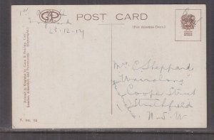 AUSTRALIA, 1917 OAS 1st. A A Hospital, ENGLAND, British ppc. to NSW.