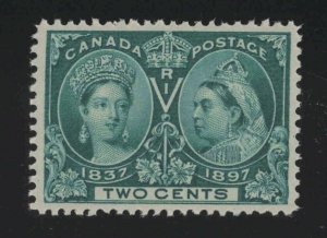 Canada Sc #52 (1897) 2c green Victoria Diamond Jubilee Mint VF NH