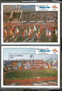 Gambia #1032-3 SS olympics MNH