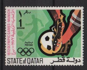 Qatar 1972 - Scott 303 MH - 1d, Olympic rings, soccer