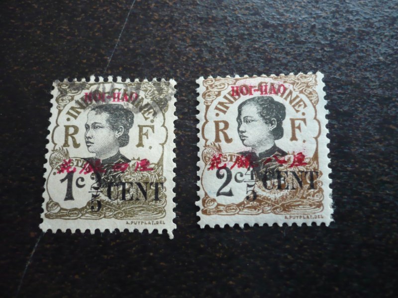 Stamps-French Office Hoi-Hao-Scott#67-68-Used Part Set of 2 Stamps