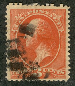 USA #214 VF JUMBO, super color, fresh stamp Retails $50