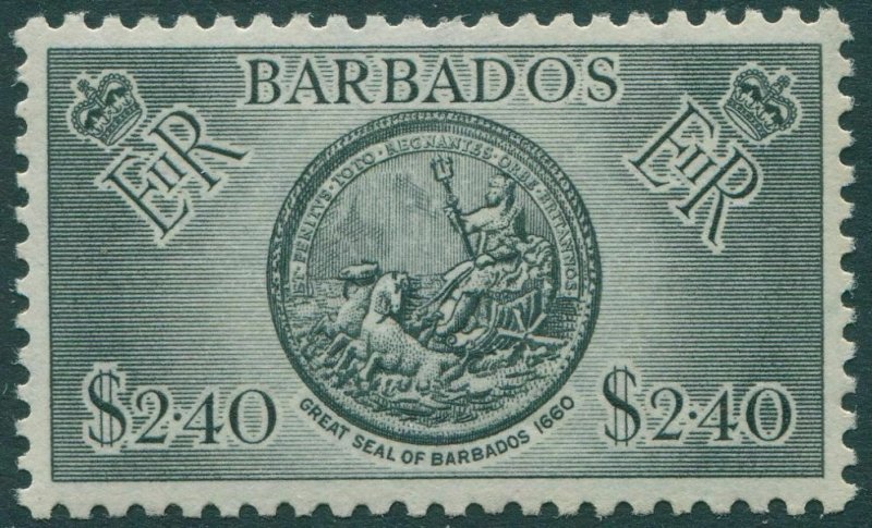 Barbados 1950 SG282 $2.40 black Great Seal MNH