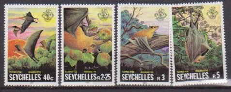 1981 Seychelles # 479-482 MNH Flying Foxes