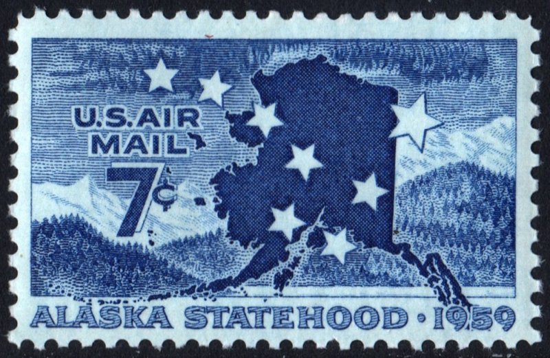 SC#C53 7¢ Alaska Statehood Single (1959) MNH