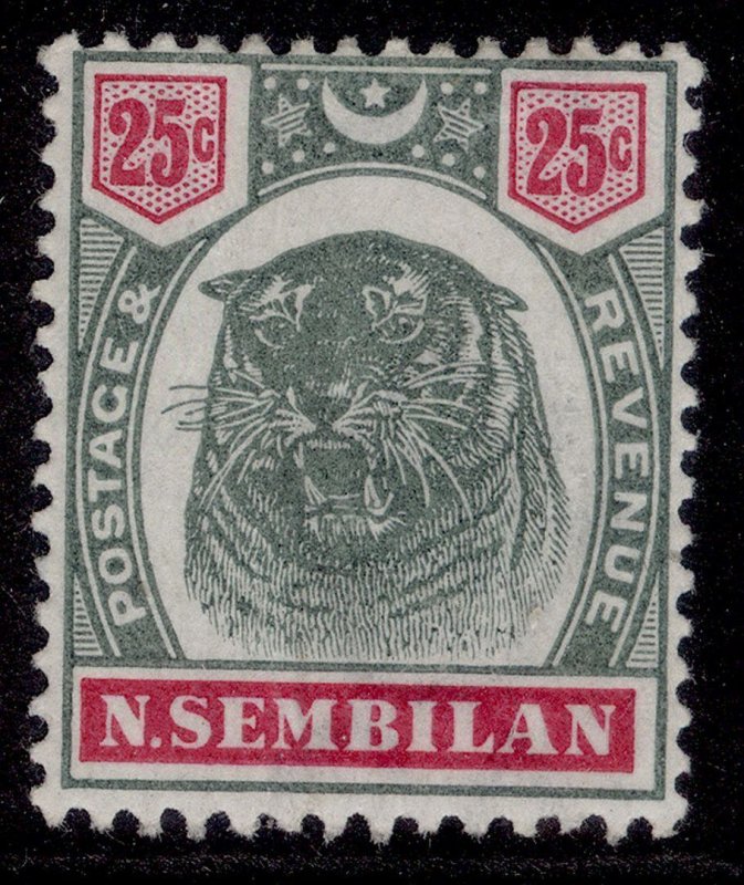 MALAYSIA - Negri Sembilan QV SG13, 25c green & carmine, M MINT. Cat £85.