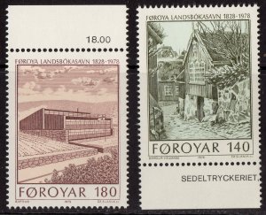 Thematic stamps FAROE IS 1978 LIBRARY 38/9 mint