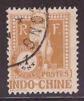 French Indo-China Scott J33 Used 1922 Angkor Wat Postage due