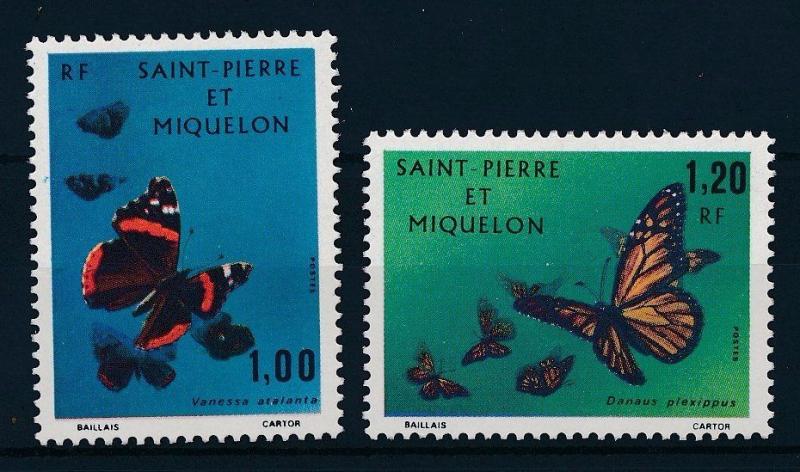 [34803] St. Pierre & Miquelon 1975 Butterflies Schmetterlingen Papillons  MNH