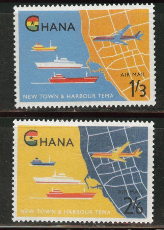 GHANA Scott C3-4 MH* 1962 Airmail set 