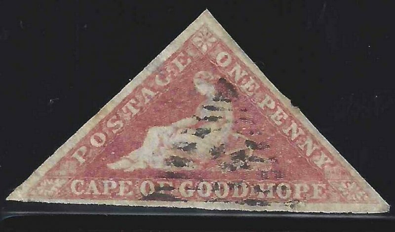 Cape of Good Hope 1857 SC 3 Used SCV $325.00