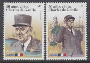 Uruguay 2485-2486 Charles de Gaulle MNH VF