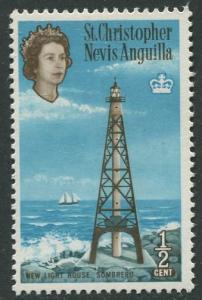 St. KITTS-NEVIS-Scott 145-QEII -Definitives-1963- MNH - Single 1/2c Stamp