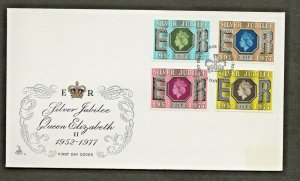 11/5/1977 SILVER JUBILEE SET FIRST DAY COVER UNADDRESSED-PICTORIAL POSTMARK 