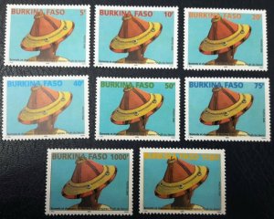 BURKINA FASO 2005 BONNETS ET CHAPEAUX CHAPEAU HAT HATS RARE FULL SET MNH