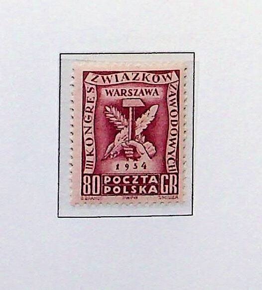 POLAND Sc 622-23 NH ISSUE OF 1954 - TRADE UNION - (CS25)