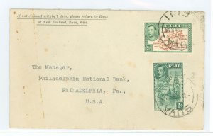 Fiji 117/134 1948 Bank of New Zealand, SUVA Stationery. Slight center crease