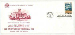 SHAWNEETOWN ILLINOIS HISTORICAL SOCIETY 1339-24 State Capito Cachet Nice!