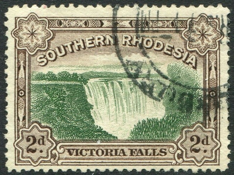 SOUTHERN RHODESIA-1941 2d Green & Chocolate Perf 12½ Sg 35 FINE USED V48916