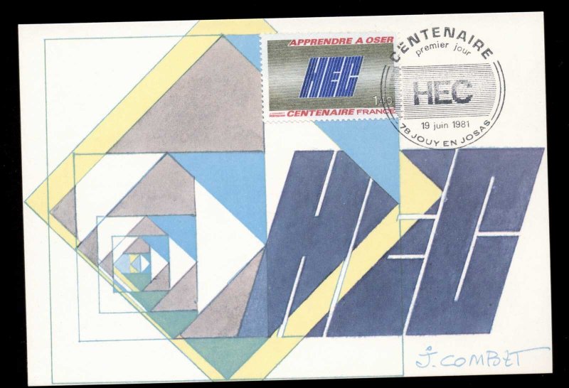 France 1981 Higher National College for Commercial Studies Maxicard